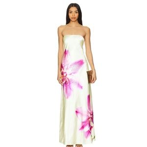 Runaway The Label Celeste Maxi Dress in Orchid Yellow